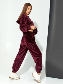 Повседневный костюм ISSA Plus модель SA-78_burgundy Фото