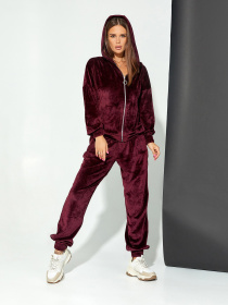 Повседневный костюм ISSA Plus модель SA-78_burgundy Фото