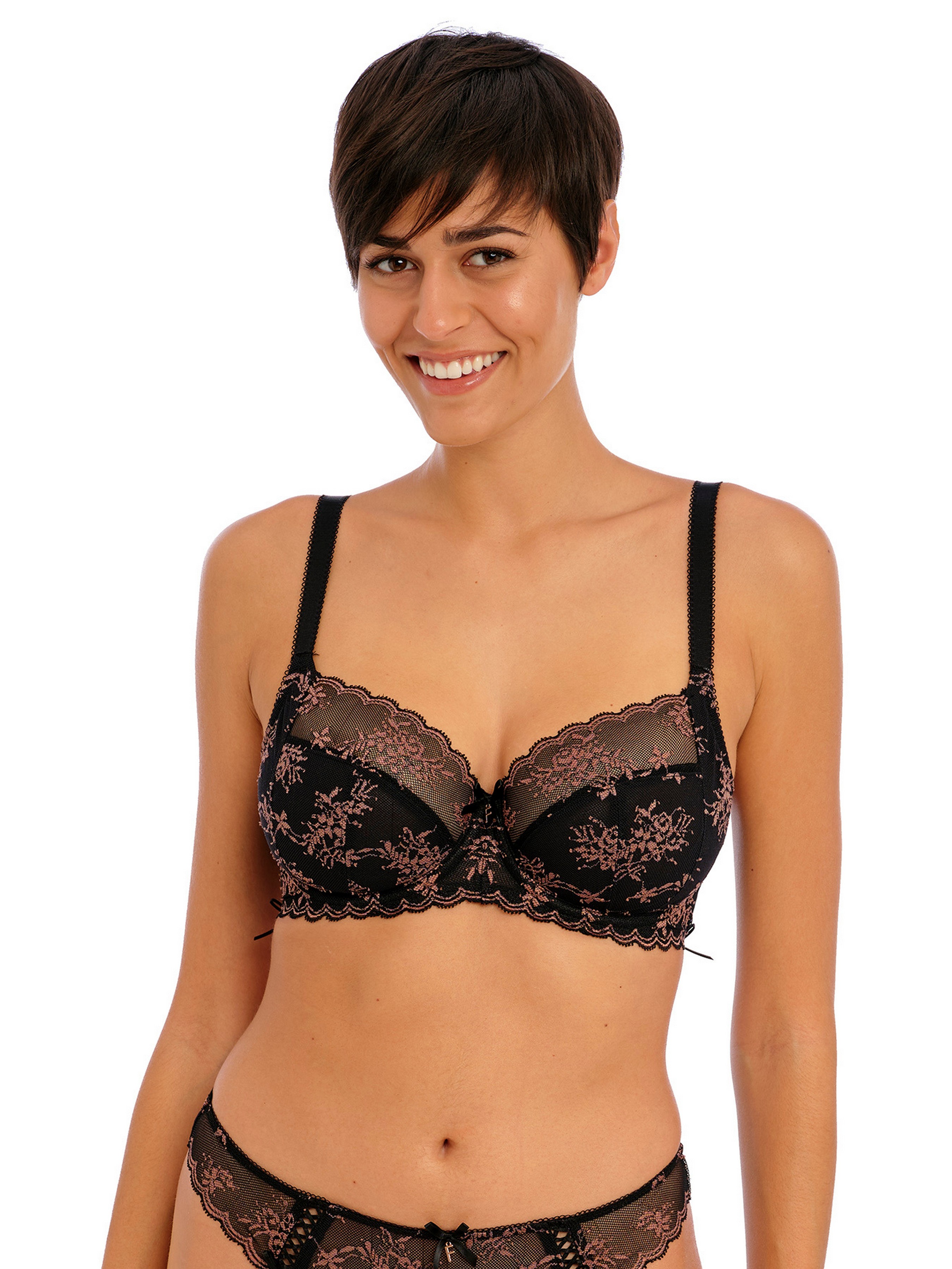 Жіночий Бюстгальтер Freya Offbeat Decadence (402501BLK) колір чорний, матеріал поліамід/поліестер