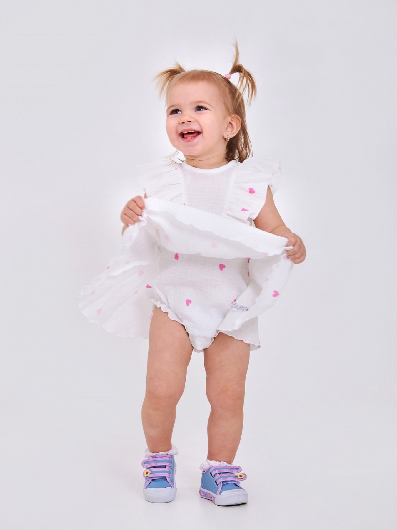 Боді для немовлят SMIL модель smil_121076-risunok-serdecki-na-belom Фото