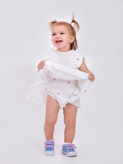 Боді для немовлят SMIL модель smil_121076-risunok-serdecki-na-belom — фото - INTERTOP
