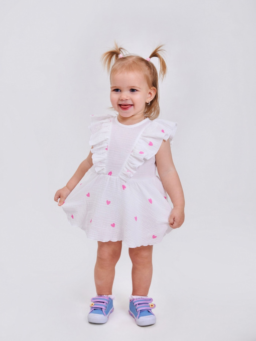 Боди для младенцев SMIL модель smil_121076-risunok-serdecki-na-belom Фото