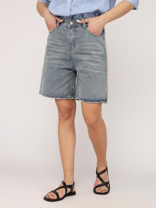 Шорты джинсовые YUKI модель ЦБ-00268453 Фото