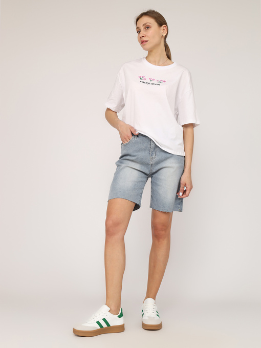 Шорты джинсовые YUKI модель ЦБ-00268457 Фото