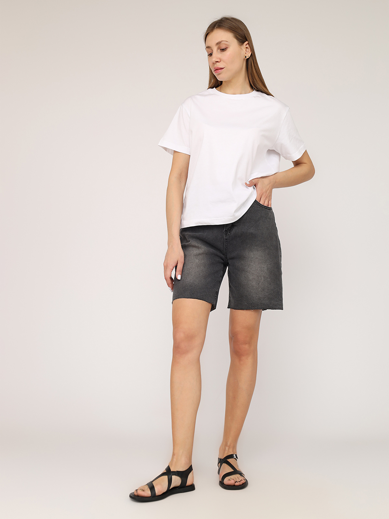 Джинсові шорти YUKI модель ЦБ-00268459 Фото