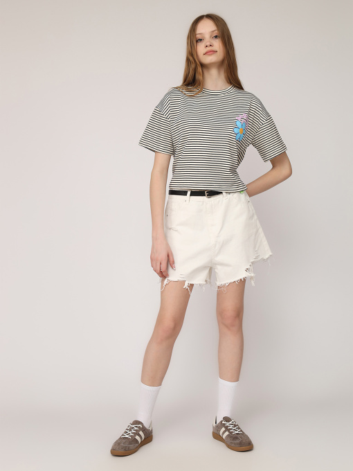 Джинсовые шорты YUKI модель ЦБ-00268467 Фото