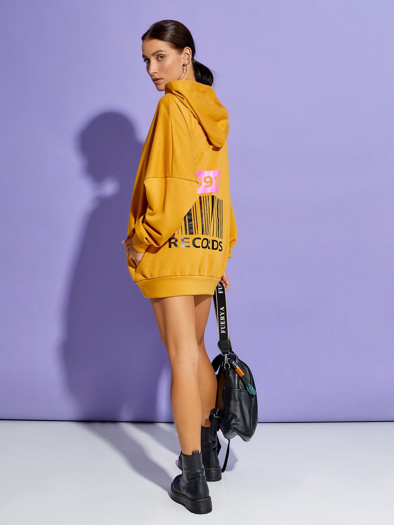 Худи ISSA Plus модель 12890_mustard Фото