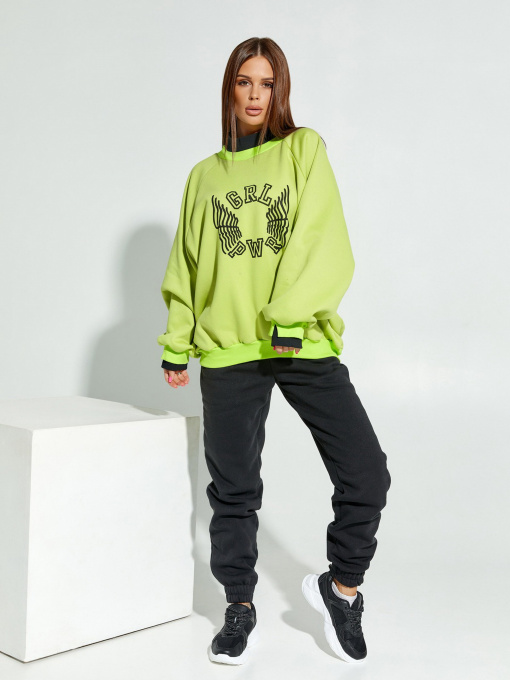 Свитшот ISSA Plus модель SA-332_salad Фото