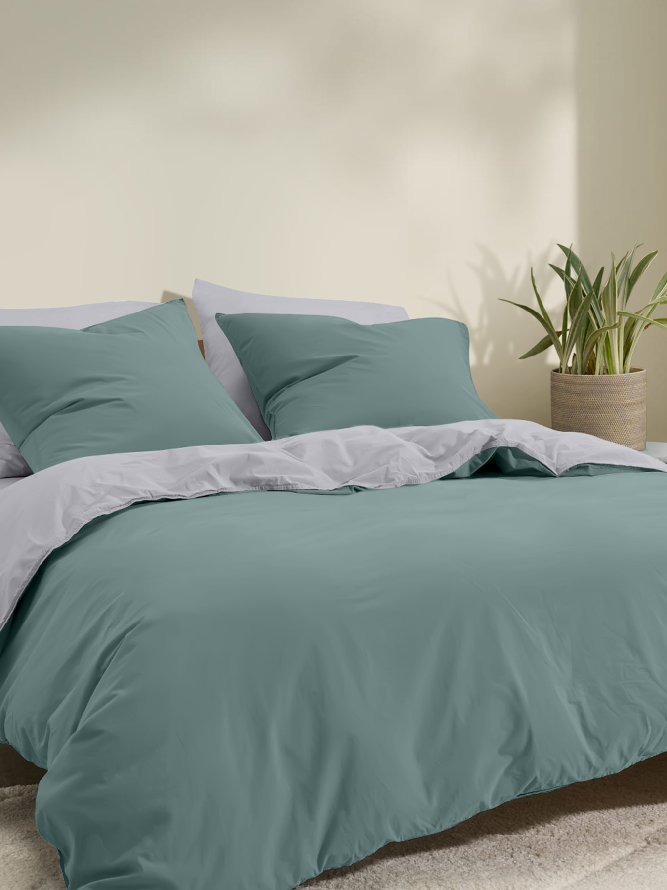 Пододеяльник ранфорс AGAVE Cosas модель DuoRfr_104Ashmint-52Grey_160q Фото