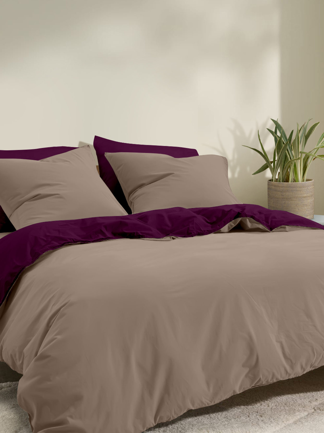 Підковдра ранфорс CHERRY ESPRESSO Cosas модель DuoRfr_15Espresso-77CherryDark_160q Фото