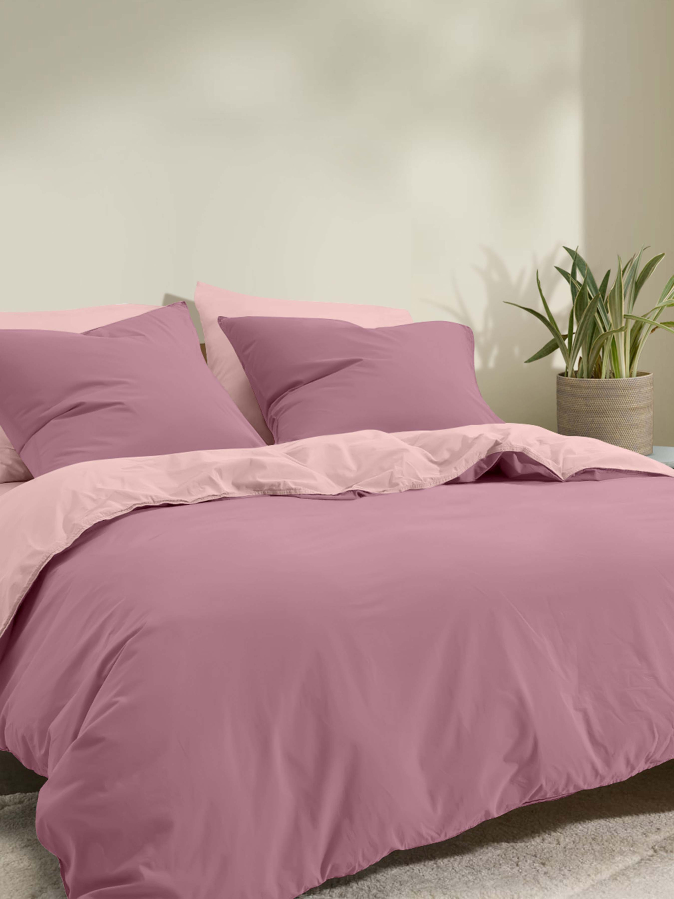 Пододеяльник ранфорс LILAC ROSE Cosas модель DuoRfr_41Lilac-40Rose_160q Фото