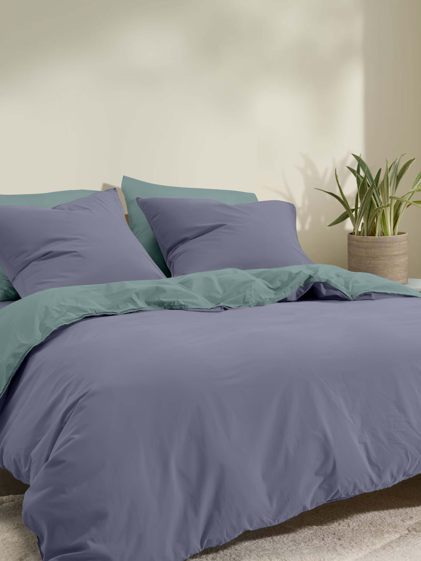 Пододеяльник ранфорс SILVER ASH Cosas модель DuoRfr_56Steel-104Ashmin_160q Фото