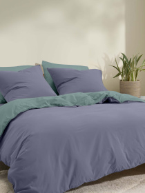 Пододеяльник ранфорс SILVER ASH Cosas модель DuoRfr_56Steel-104Ashmin_160q Фото