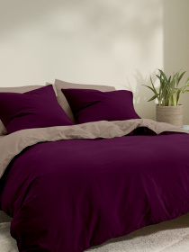 Пододеяльник ранфорс CHERRY ESPRESSO Cosas модель DuoRfr_77CherryDark-15Espresso_160q Фото