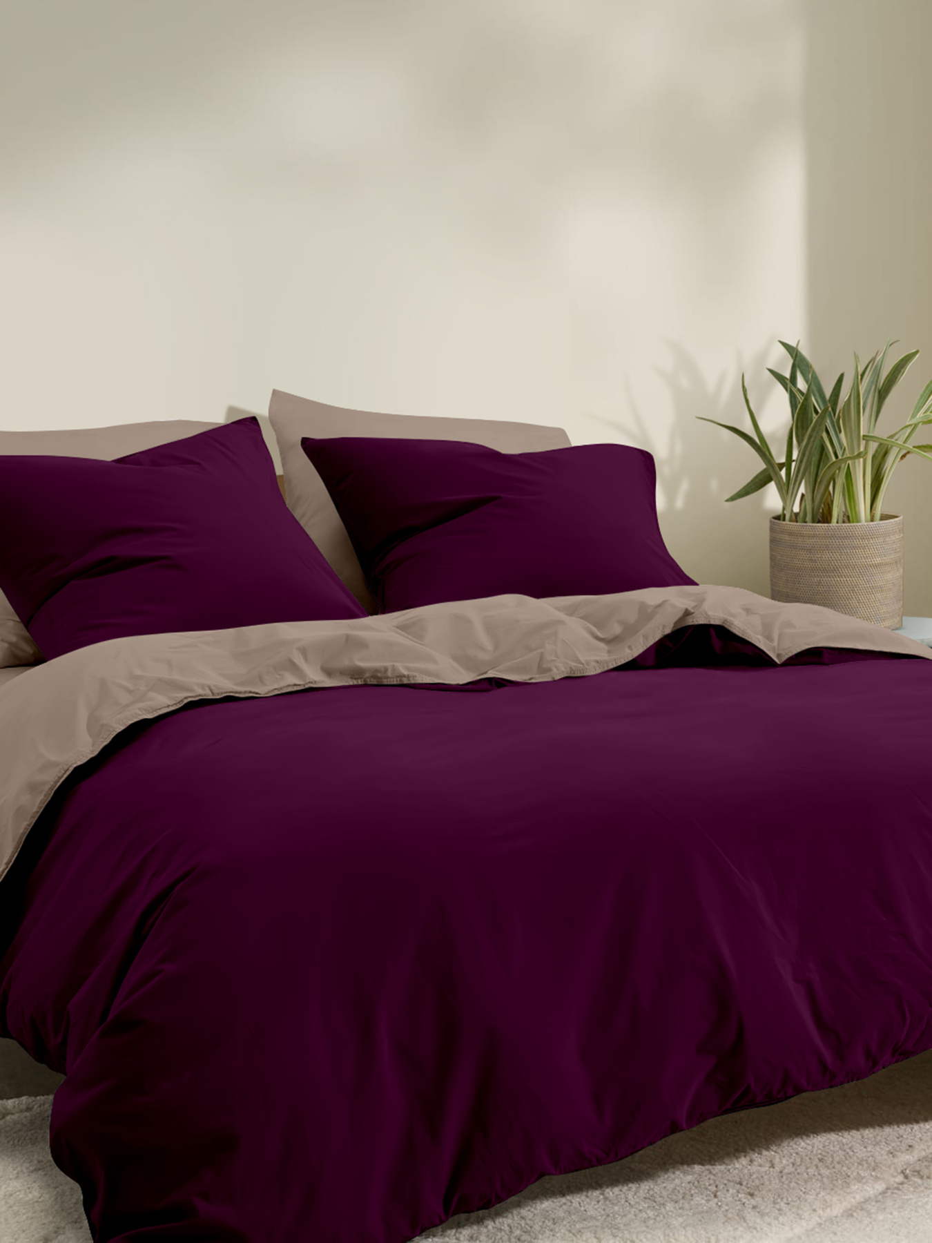 Пододеяльник ранфорс CHERRY ESPRESSO Cosas модель DuoRfr_77CherryDark-15Espresso_160q Фото