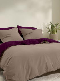 Пододеяльник ранфорс CHERRY ESPRESSO Cosas модель DuoRfr_77CherryDark-15Espresso_160q Фото