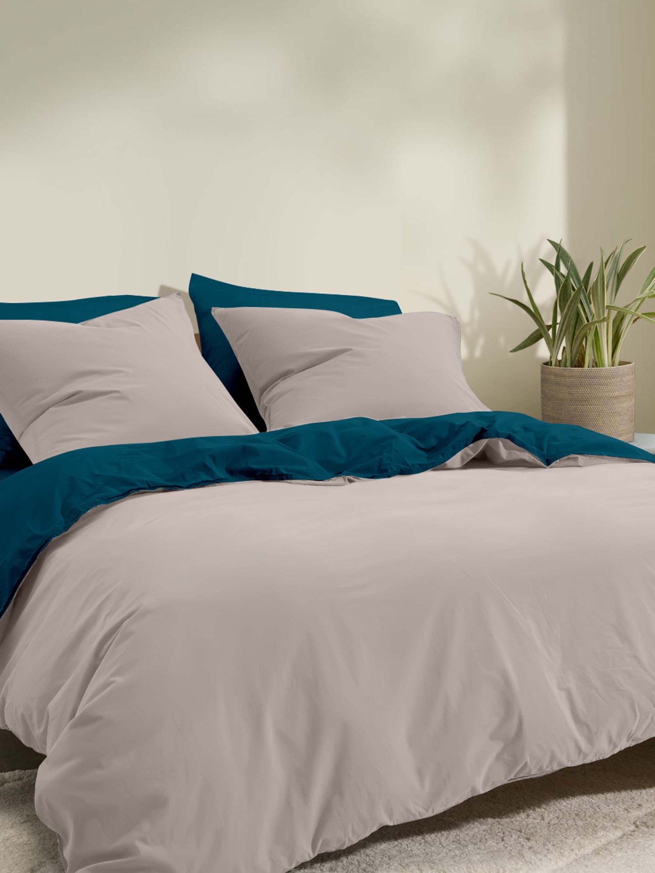 Пододеяльник ранфорс BRONZE Cosas модель DuoRfr_84Quartz-110Ocean_160q Фото