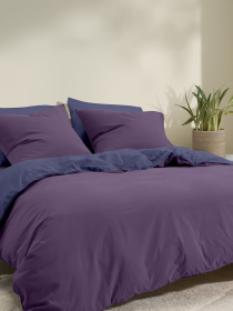 Пододеяльник ранфорс MIDNIGHT AURORA Cosas модель DuoRfr_87DarkBlue-95Aurora_160q Фото