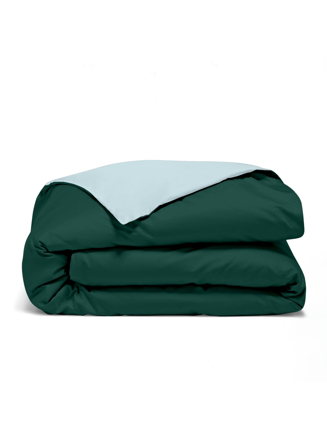 Пододеяльник ранфорс PINE Cosas модель DuoRfr_91GreenDark-58LightBlue_160q Фото