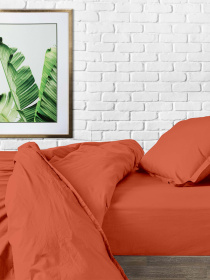 Пододеяльник ранфорс RUST Cosas модель Ranfors_Orange_145x210q Фото