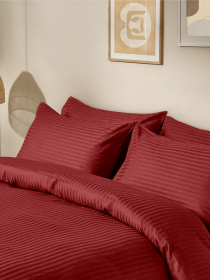 Пододеяльник сатин ROADS BURGUNDY Cosas модель StrSatin_13Burgundy_110x140q Фото