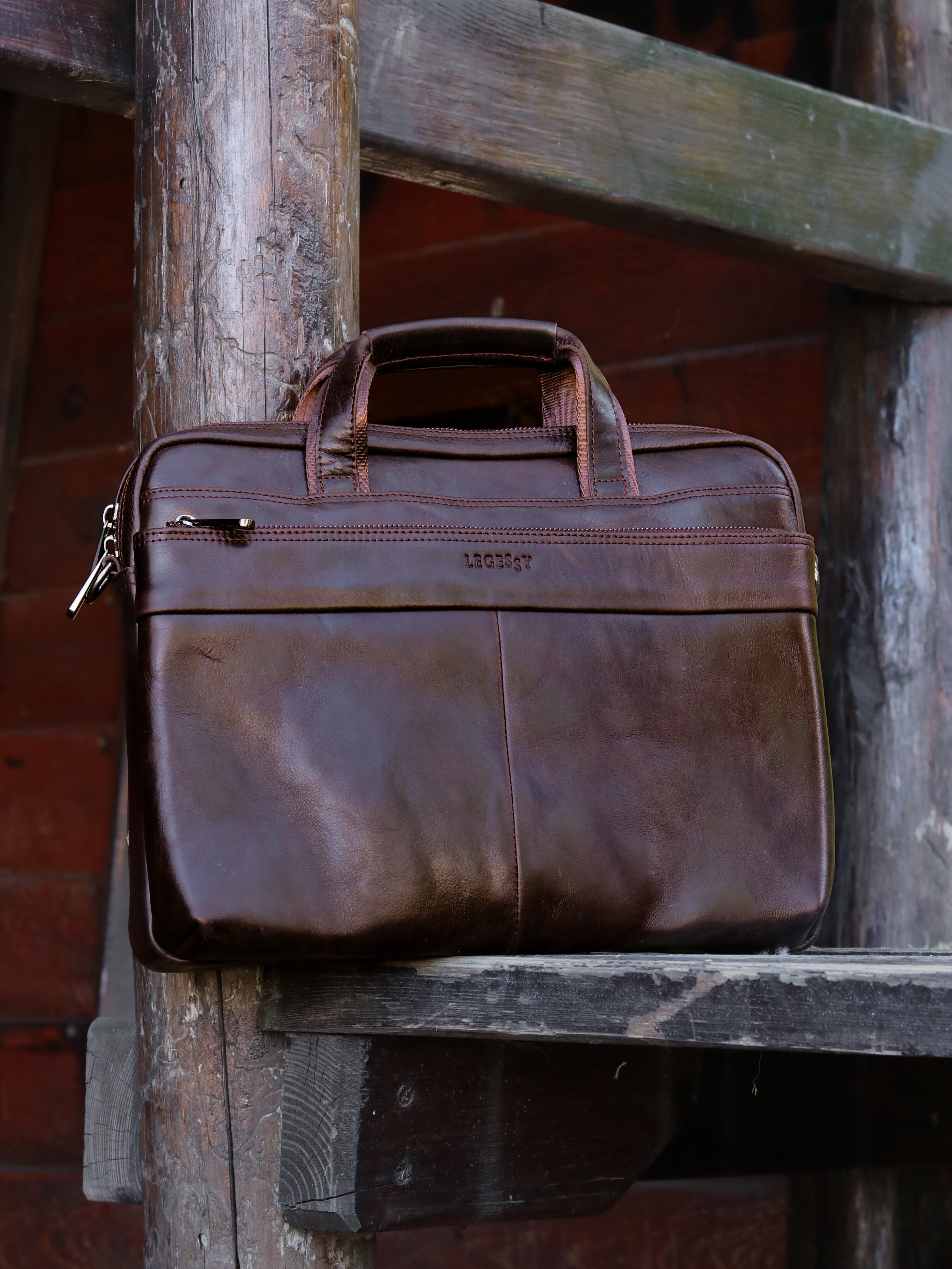 Legessy Сумка для ноутбука (V_46_BR_Retro) Унісекс, колір - Коричневий, матеріал - Шкіра