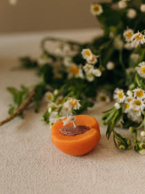 Ароматическая свеча "Абрикос" | Пчелиный воск | Ручная работа | Аромат Абрикосовая роща Candle Design модель 190.3004 Фото