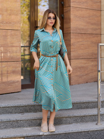 Сукні MilaNova модель Платье Ф-80 бирюза+бежевый Фото