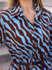 Сукні MilaNova модель Платье Ф-80 бирюза+шоколад Фото