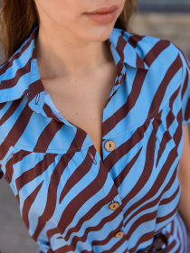 Сукня максі MilaNova модель Платье Ф-84 бирюза+шоколад Фото