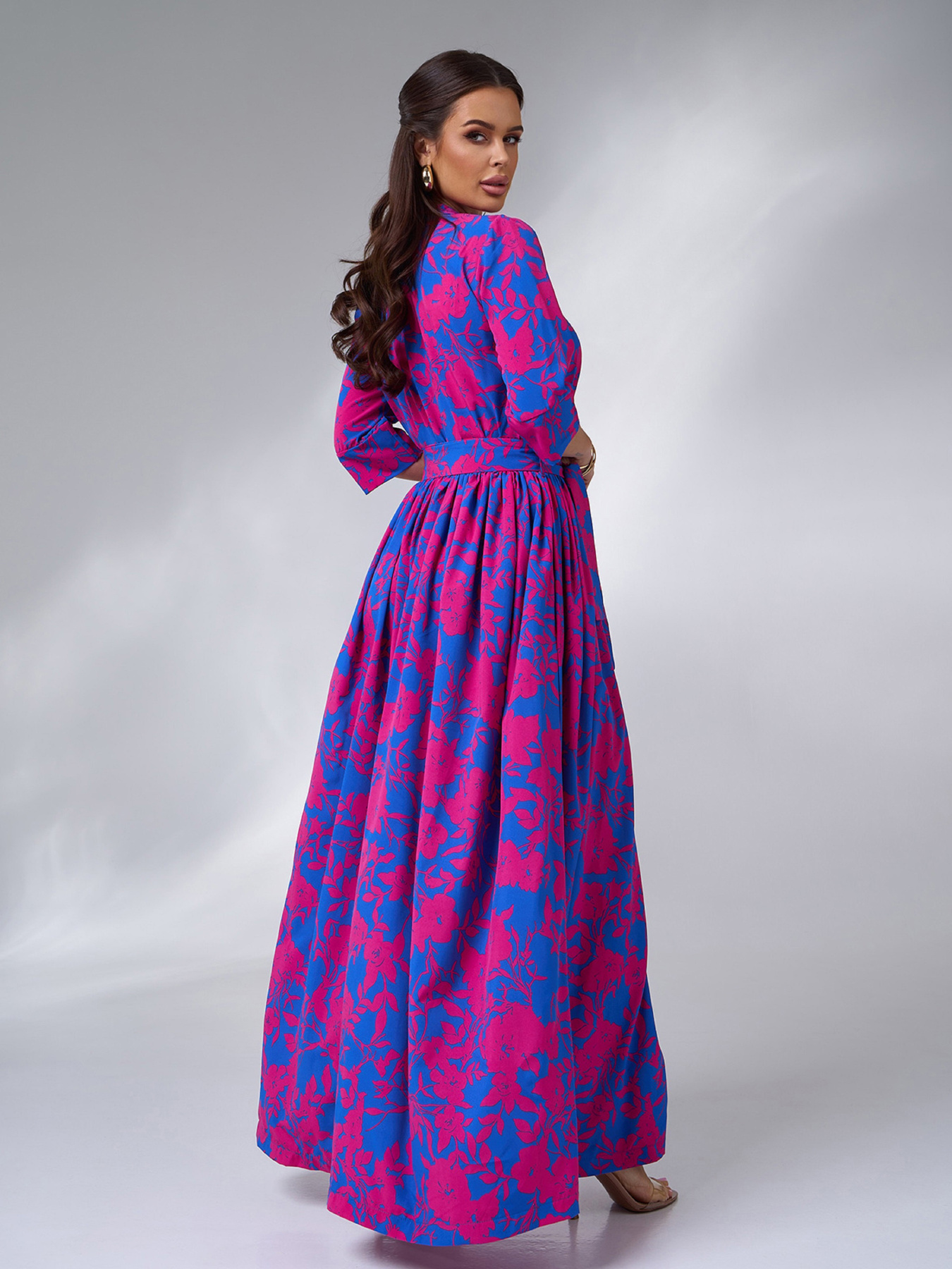 Сукня максі ISSA Plus модель 15095_синий Фото