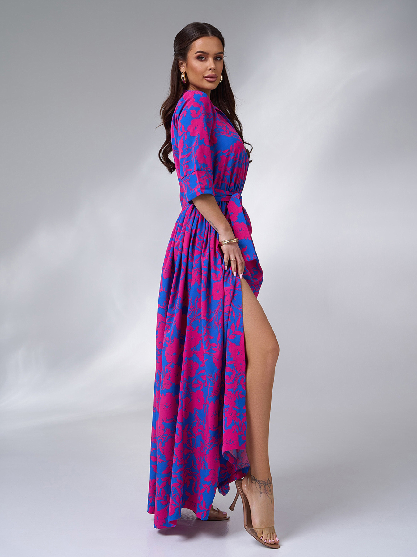 Сукня максі ISSA Plus модель 15095_синий Сукня максі ISSA Plus модель 15095_синий Фото