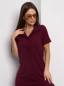 Платье макси ISSA Plus модель 14756_темно_бордовый Фото