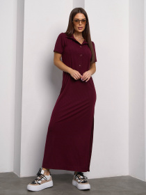 Платье макси ISSA Plus модель 14756_темно_бордовый Фото
