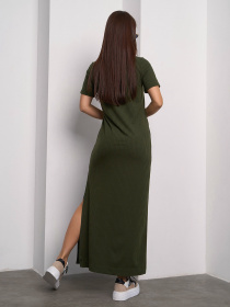 Сукня максі ISSA Plus модель 14756_хаки Фото