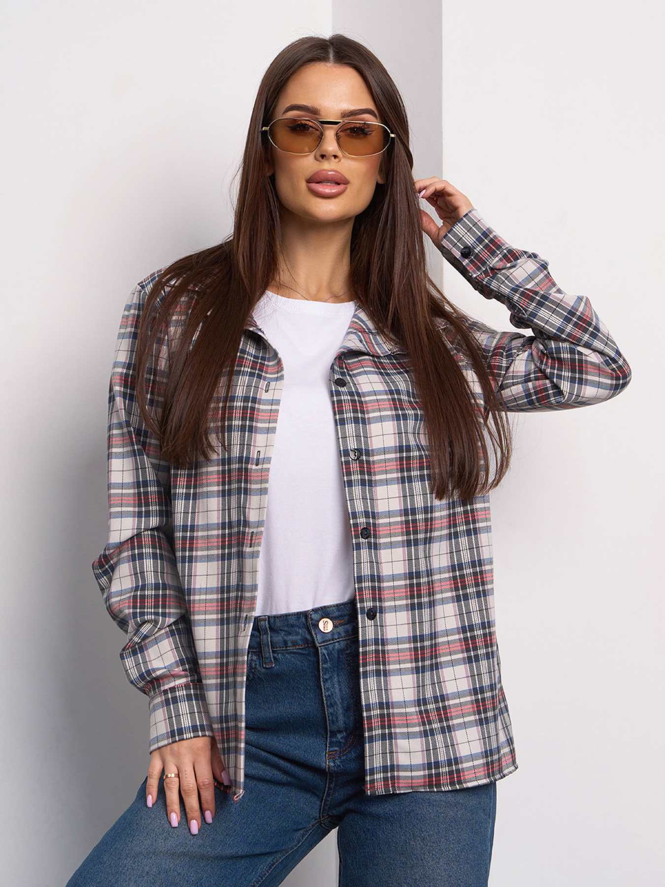 Рубашка ISSA Plus модель 15104_мультиколор Фото