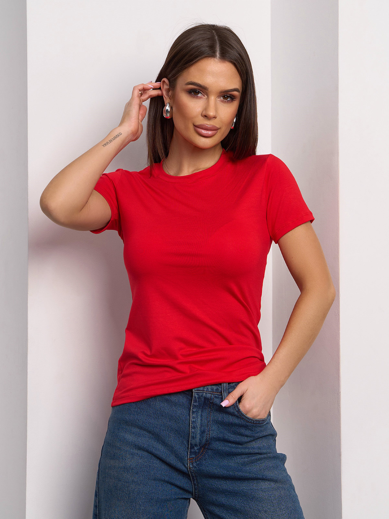 Футболка ISSA Plus модель 13421_красный Фото