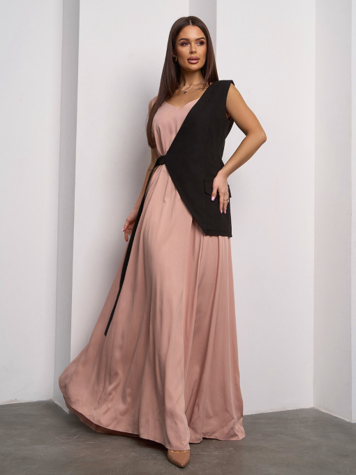 Сарафан ISSA Plus модель 14625_бежевый Фото