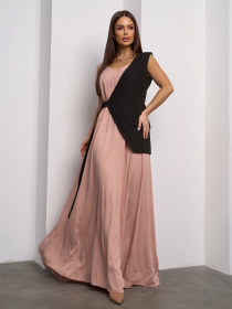 Сарафан ISSA Plus модель 14625_бежевый Фото