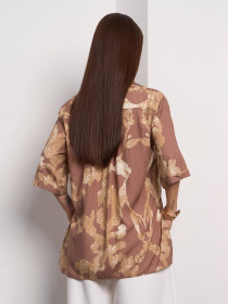 Рубашка ISSA Plus модель 14776_коричневый Фото