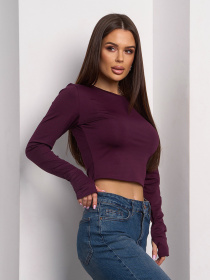 Лонгслів ISSA Plus модель 15062_темно_бордовый Фото