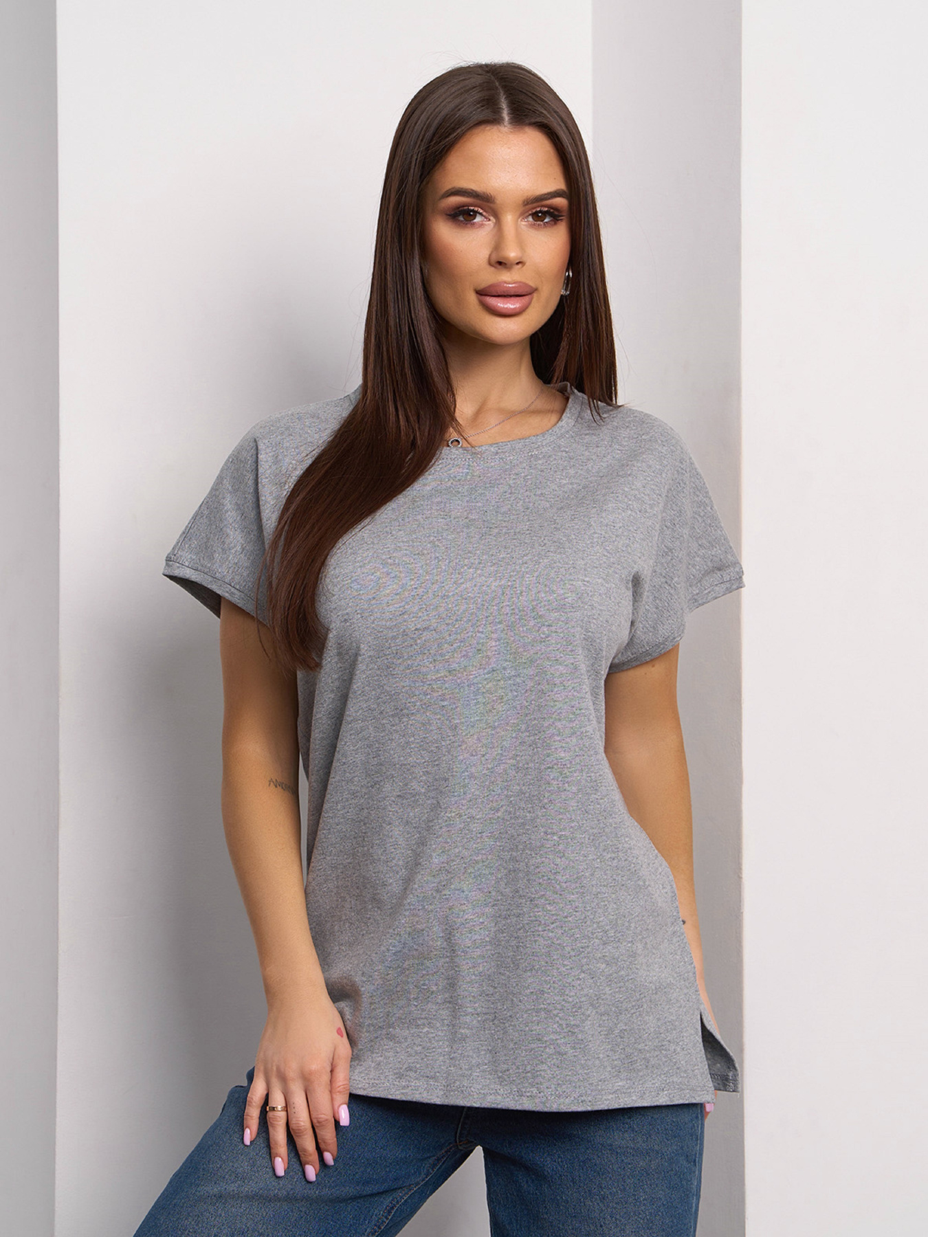 Футболка ISSA Plus модель 15097_светло_серый Фото