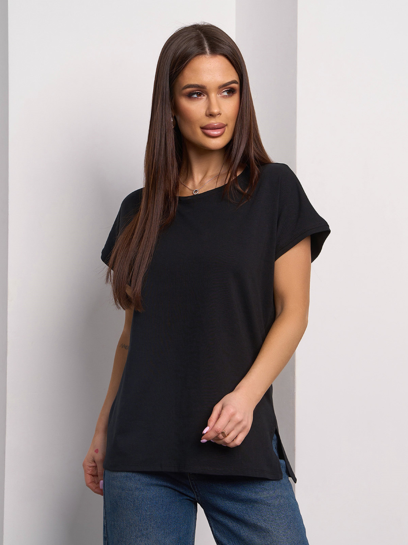 Футболка ISSA Plus модель 15097_черный Фото