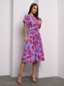 Платье миди ISSA Plus модель 15098_голубой Фото