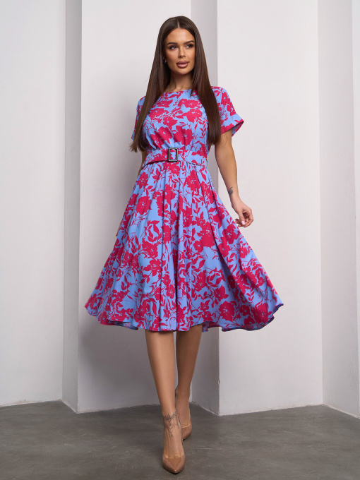 Сукня міді ISSA Plus модель 15098_голубой Фото