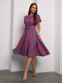 Платье миди ISSA Plus модель 15099_зеленый Фото