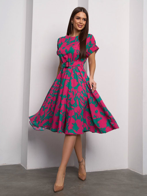 Сукня міді ISSA Plus модель 15099_зеленый Фото