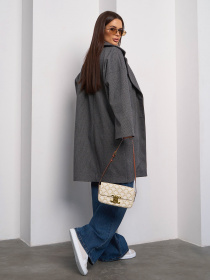 Пальто ISSA Plus модель 15103_серый Фото