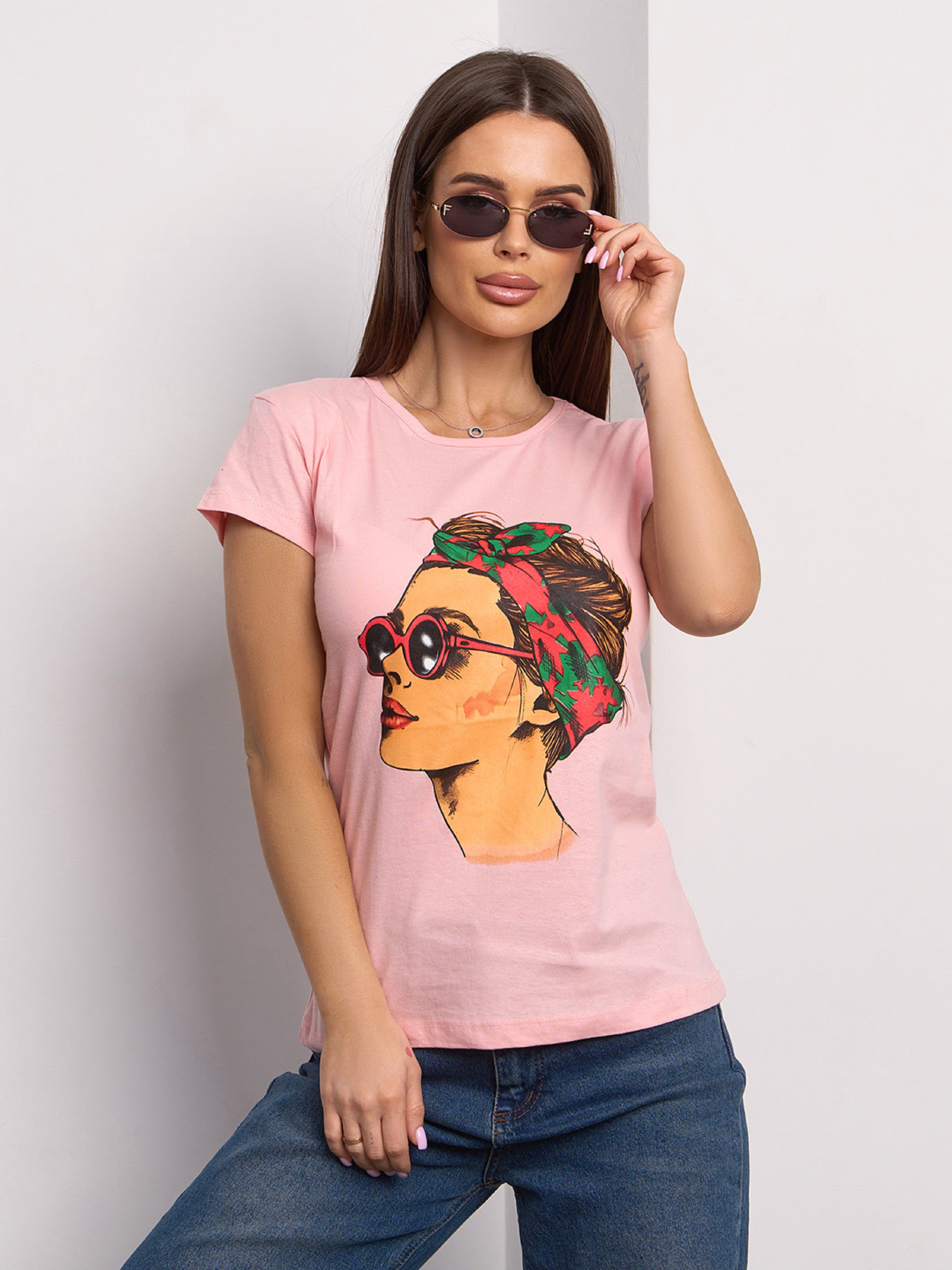 Футболка ISSA Plus модель WN20-623_персиковый Фото