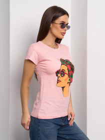 Футболка ISSA Plus модель WN20-623_персиковый Фото